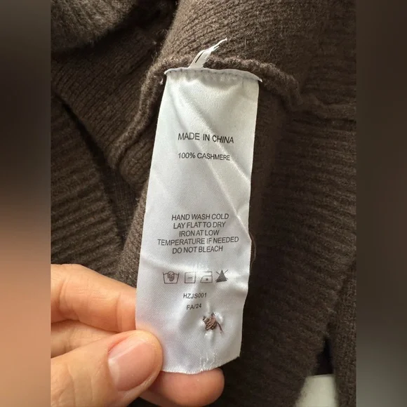 Quince Mongolian Cashmere Structured Cardigan in brown size S - Picture 7 of 16